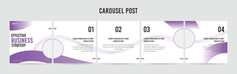 Stunning Carousel Post Template, Editable Social Media Layout Design, business Instagram & Linkedin Carousel Post, Template eps 10.