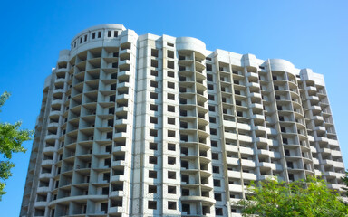 Fototapeta premium A large house under construction, a new multi-storey building