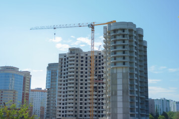 Fototapeta premium A large house under construction, a new multi-storey building