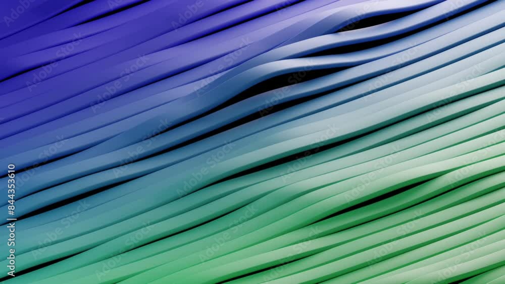 Poster abstract surface of multicolored waving lines background. 3d loop