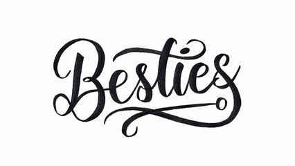 Besties best friend t-shirts design or lettering for happy friendship day