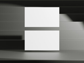 Obraz premium Business card on elegant metallic black background