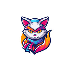 Cat with scarf close-up