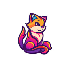 Cat sitting white surface