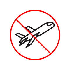 No Flying Zone Sign Safety Icon for Restricted Areas Essential for Aviation Control