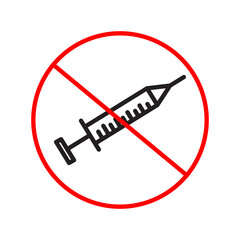 No Syringe Use Allowed Sign Prohibit Drug Use Essential for Safe and Clean Environments