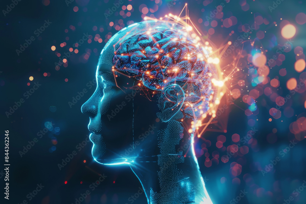 Poster concept of technology and artificial intelligence