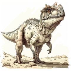 Fototapeta premium illustration of a Pachycephalosaurus dinosaur