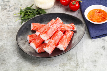 Tasty Crab stics surimi heap