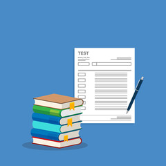 Exam, school test. Examination concept.