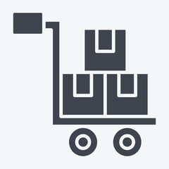 Icon Cargo. related to Airport symbol. glyph style. simple design illustration