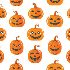 halloween pumpkin seamless pattern