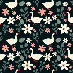 Flower vector ilustration seamless patern.Great for textile,fabric,wrapping paper,and any print.