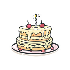 a birthday cake with a candle in the middle of it