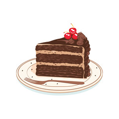 a piece of cake with a strawberry on it