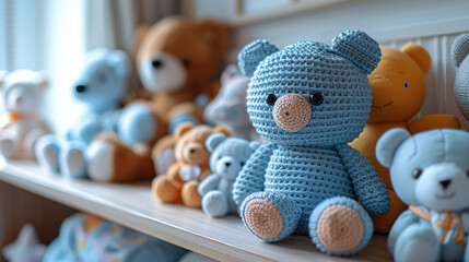 Baby monitor camera between stuffed animals Toys