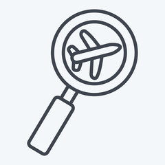 Icon Search. related to Airport symbol. line style. simple design illustration