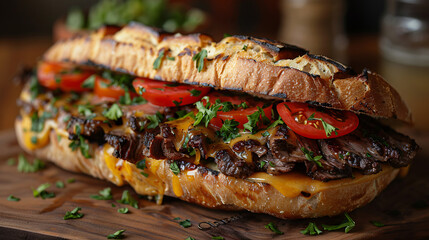 Stuffed beef sandwich  