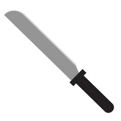 Knife vector flat illustration. Kitchen knife vector illustration isolated on white background.