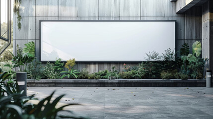 Sleek horizontal billboard in underground setting for brand promotion in modern cityscape.