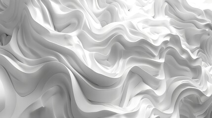Obraz premium A close-up image of white fabric with a wavy, folded texture