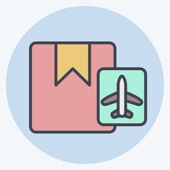 Icon Shipment. related to Airport symbol. color mate style. simple design illustration