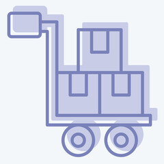 Icon Cargo. related to Airport symbol. two tone style. simple design illustration