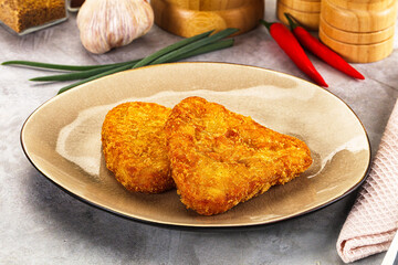 Fried potato hash brown snack