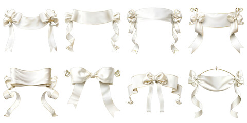 Set of Christening Celebration isolated on transparent png background. Generative ai