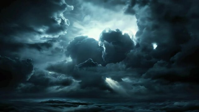 Very dark, dark, endler abyss cloud sky, no light, no land, no tree, no nothing but the only very dark sky with lot of clouds.