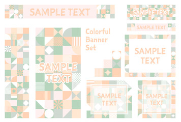 バナーセット_幾何学模様