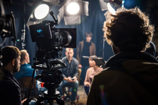 A Cinematic Moment Captured In A Studio Setting