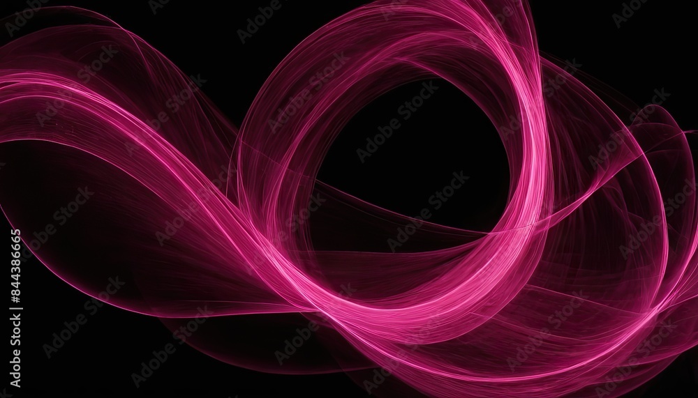 Poster abstract black background with pink smoke ,abstract background with a glowing abstract waves, design