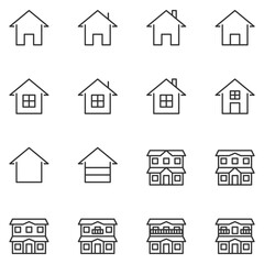 Home icon line vector illustration , house