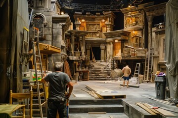 A Behind-the-Scenes Glimpse of a City Set Under Construction