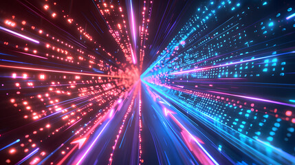 neon concept of speed data transfer 