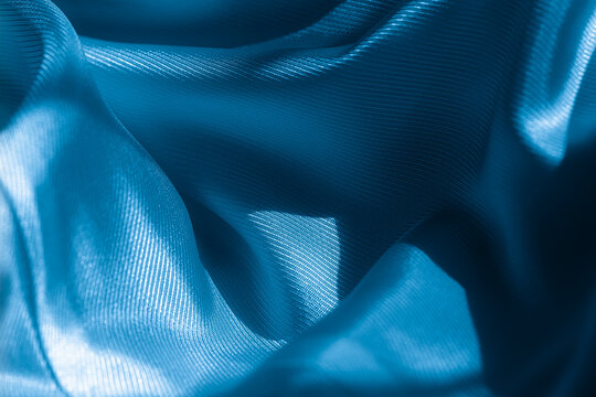 blue acetate fabric textured background