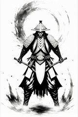 black and white illustration of a person