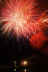 fireworks over the sea