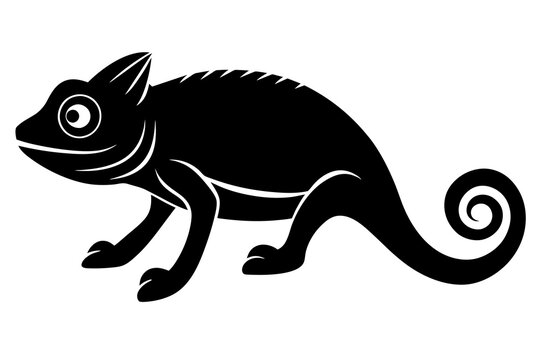 recommend clip art: chameleon silhouette silhouette vector illustration