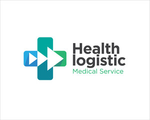 health logistic logo designs for medical fast service