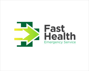 fast health for medical courier logo designs