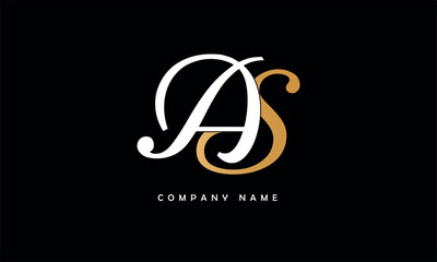 Fototapeta premium AS, SA, A, S Abstract Letters Logo Monogram