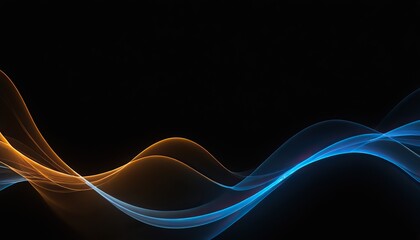 A blue lines on a black background