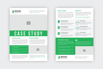 Case Study template with minimal design, Corporate Case Study Template, Poster design with Case Study	