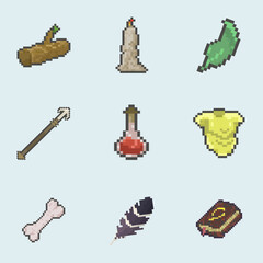 game items collection  pixel art bundle collection for your digital asset
