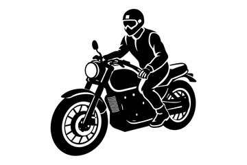motorcycle bike silhouette vector illustration