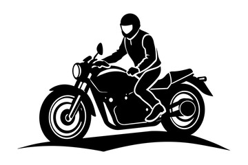 motorcycle bike silhouette vector illustration