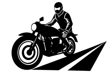 motorcycle bike silhouette vector illustration