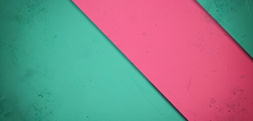 Abstract geometric design with pink and teal diagonal lines. Suitable for modern backgrounds and graphic elements.